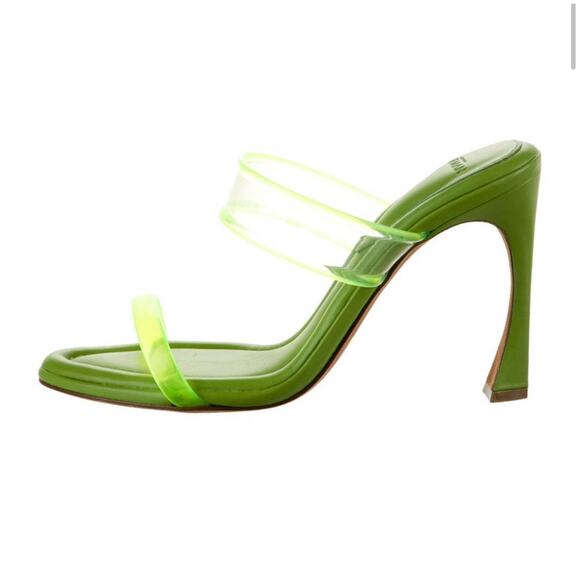 Alexandre Birman Women's Sandalia Salto Alto Nappa Kiss Green IT 40.5/US 10-10.5 - Picture 3 of 4